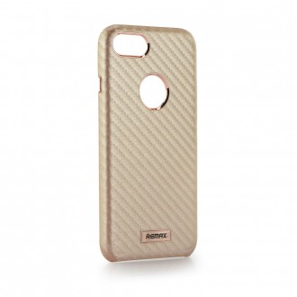 Твърд гръб iPhone 7 Carbone  Remax Gold